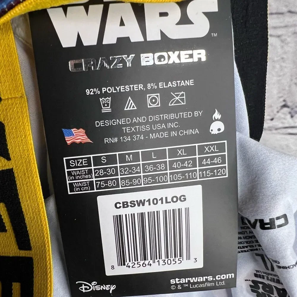 Disney Star Wars‎ Crazy Boxer Briefs Movie Logo Underwear Men Sz Extra Large NEW